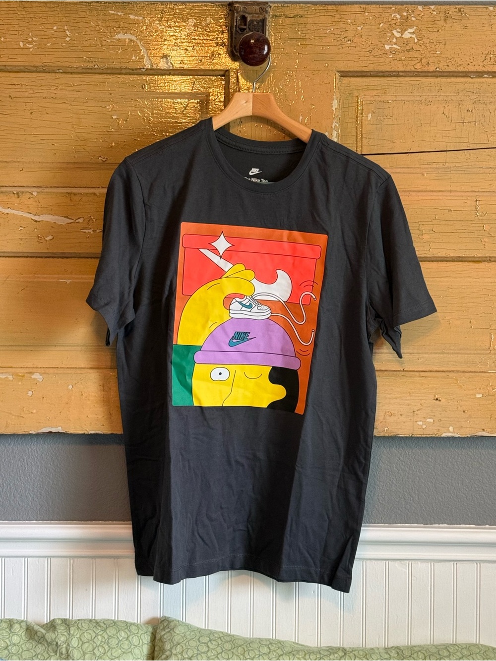 Nike Black Short Sleeve Tee with Multicolor Graphic